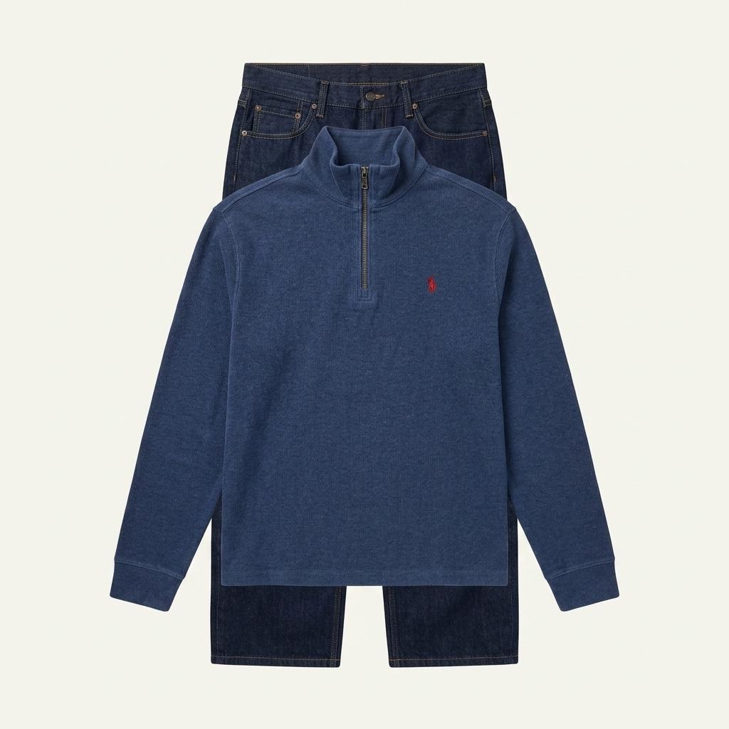 [L] Polo Ralph Lauren half zip sweatshirt 1