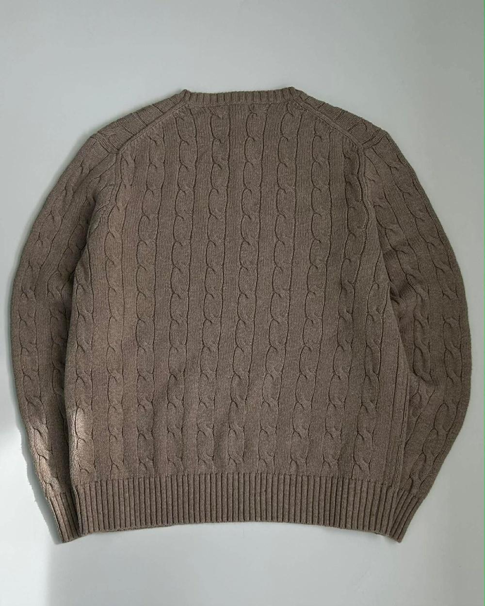 [M] Polo ralph lauren cable knit sweater beige 4