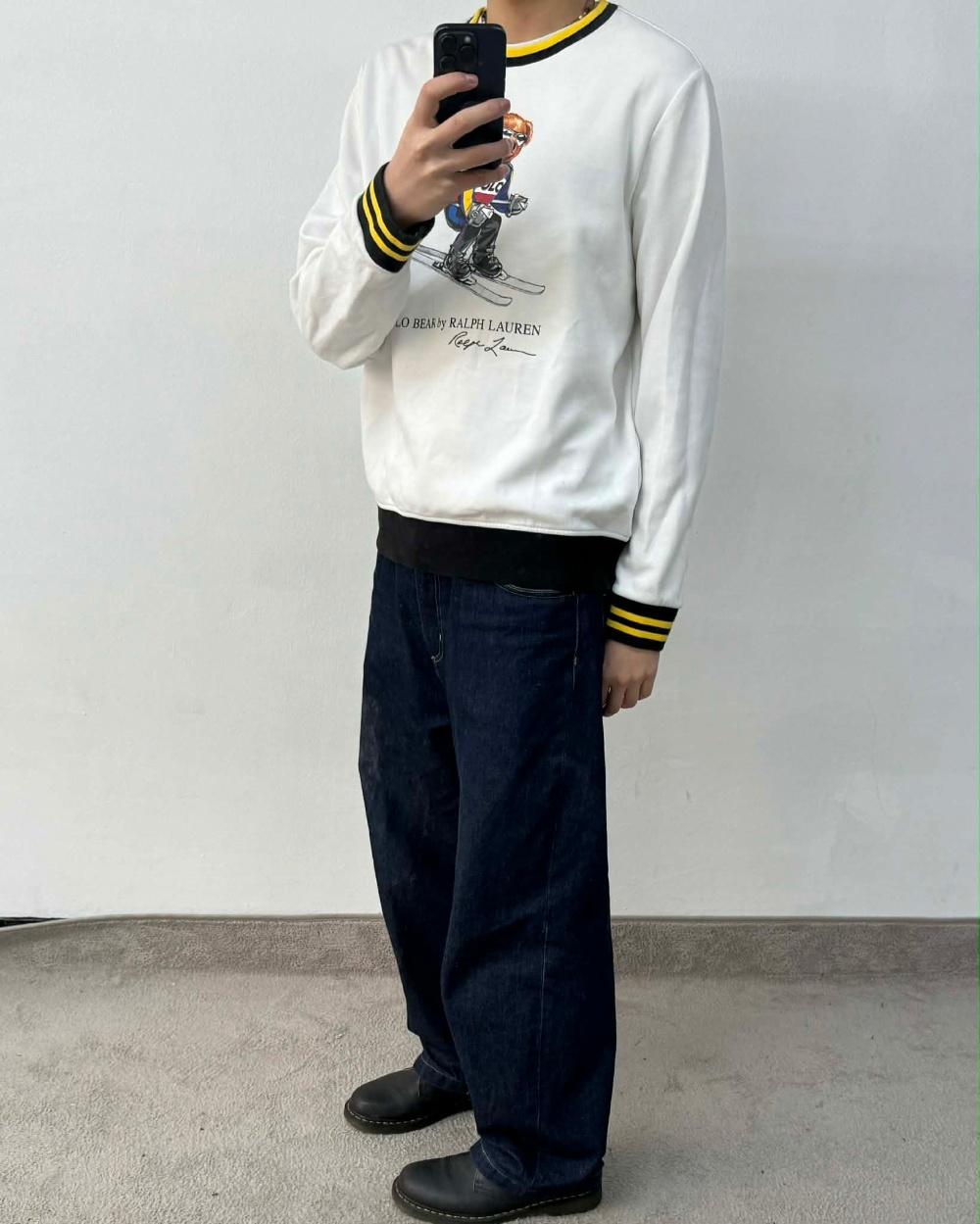 [L] Polo ralph lauren ski bear color block 3