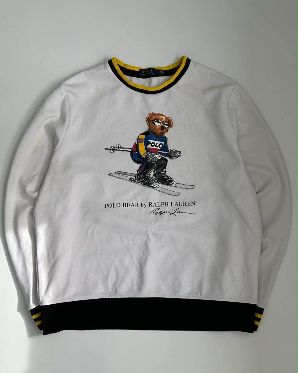 [L] Polo ralph lauren ski bear color block 7