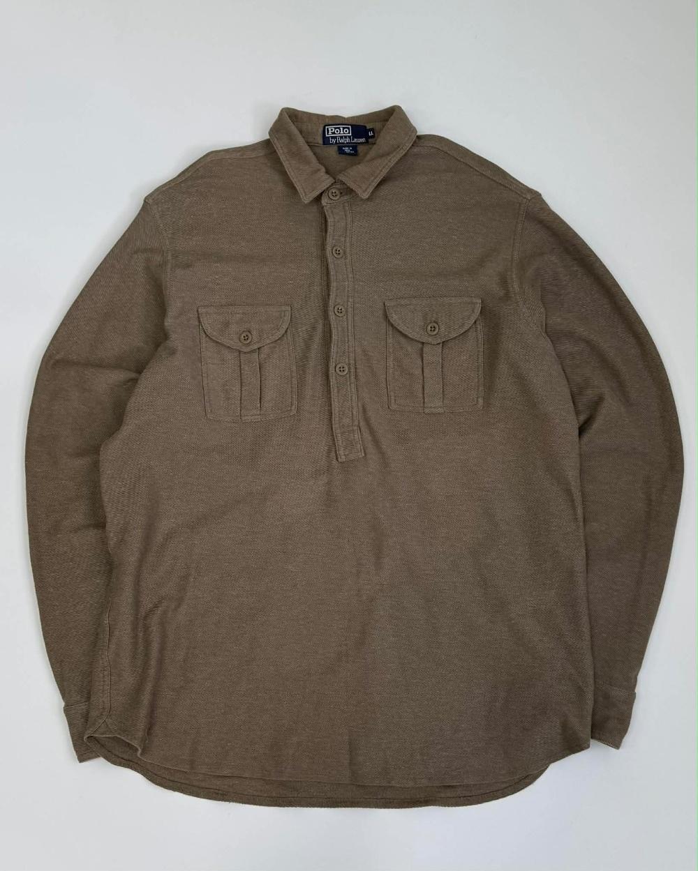 Polo Ralph Lauren cotton linen half placket shirt 2