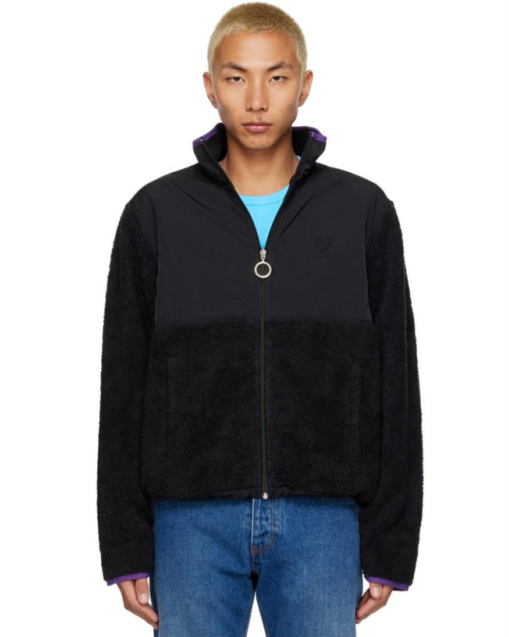 [M] ami de cœur fleece zip-up jacket 3