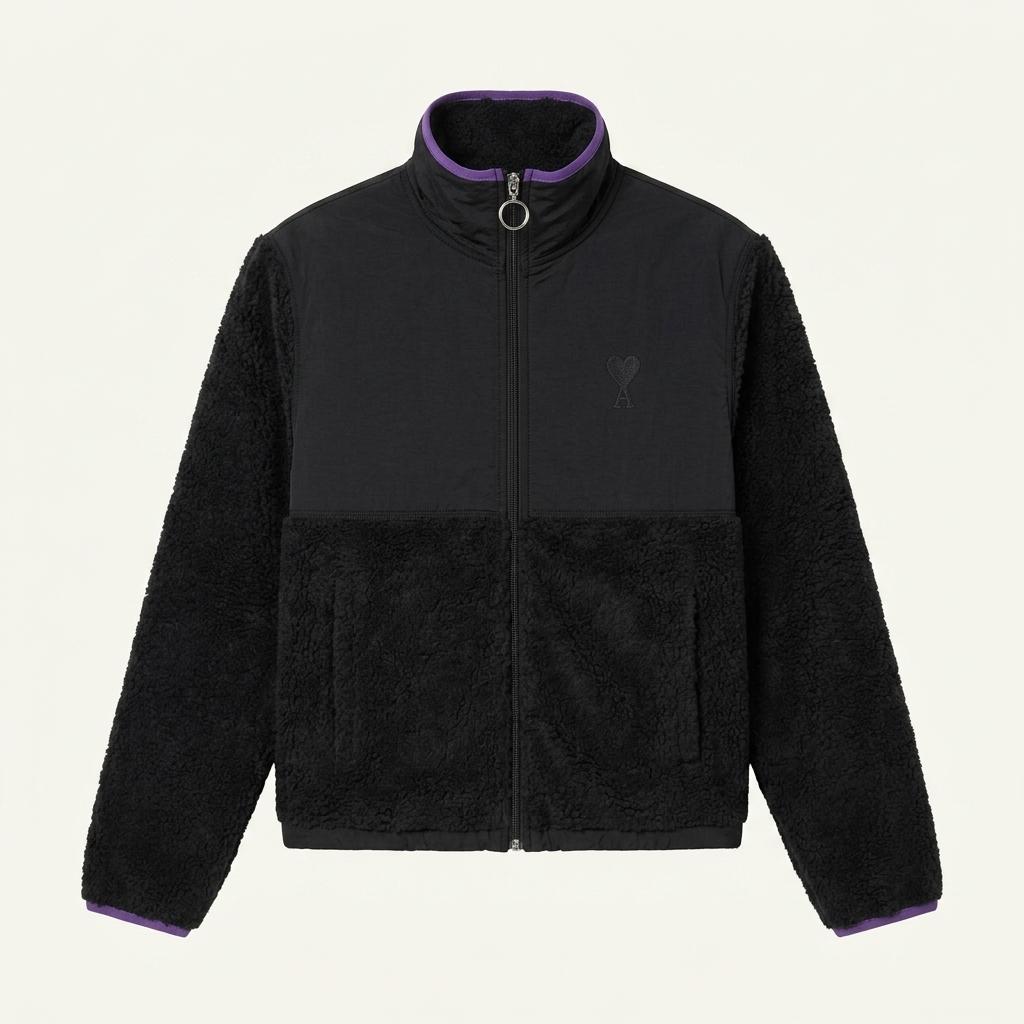 [M] ami de cœur fleece zip-up jacket 1