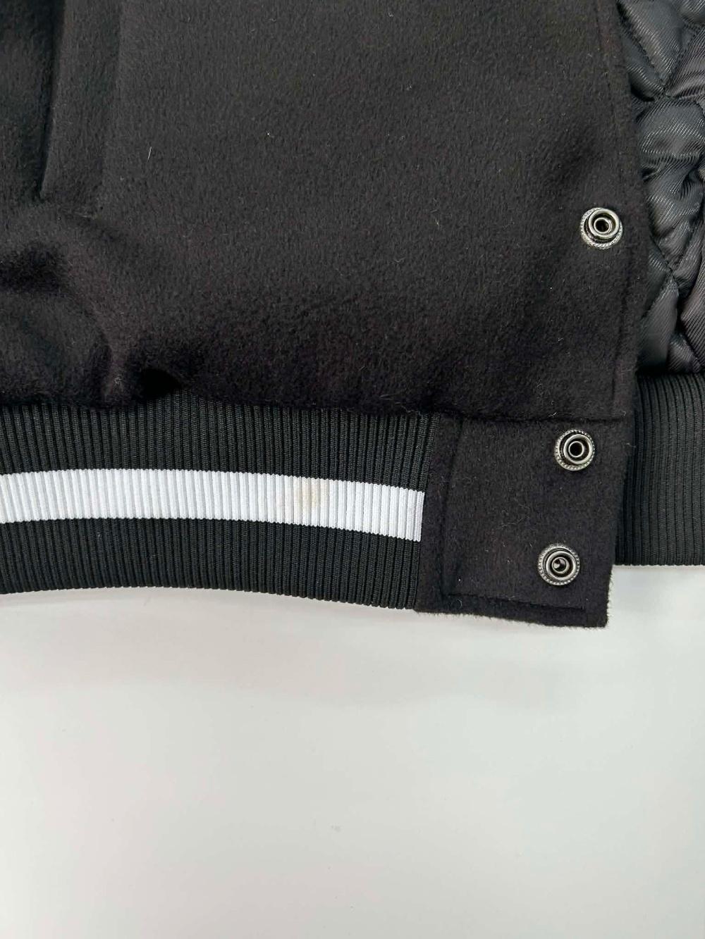 [L] NOMANUAL nm varsity jacket black 9