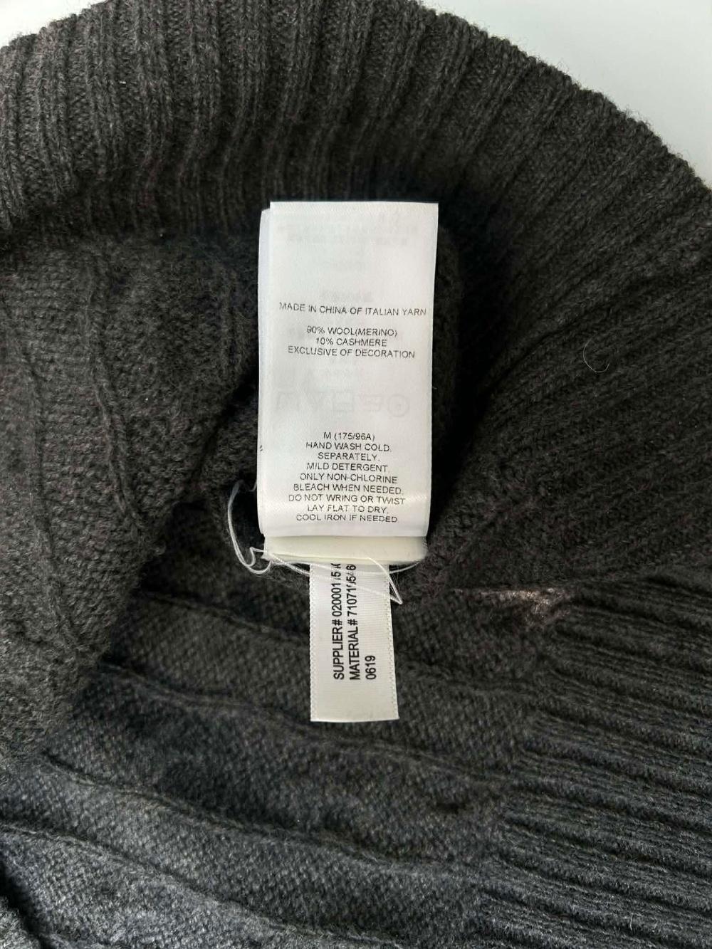 [M] POLO Ralph Lauren cable knit sweater charcoal 8