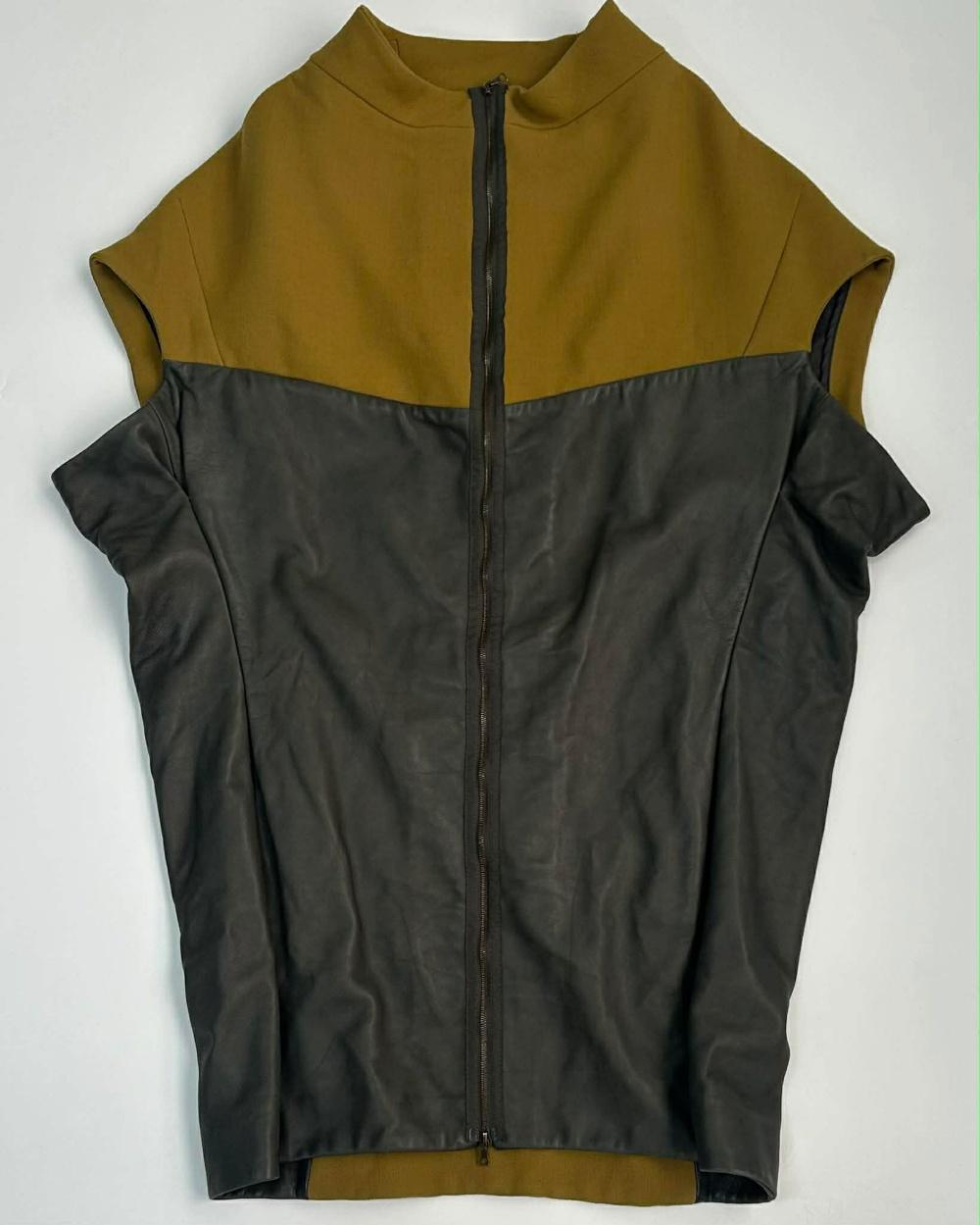 [38] Marni color block lamb leather zip jacket 2