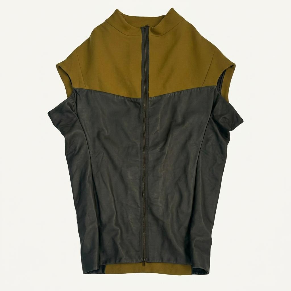 [38] Marni color block lamb leather zip jacket 1