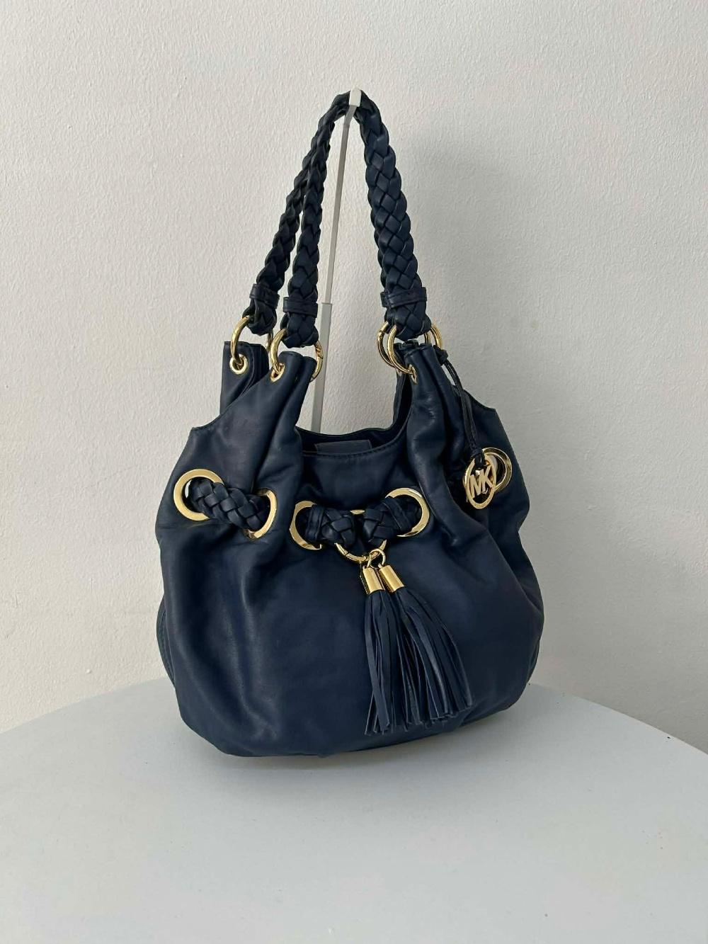 Michael Kors braided leather tassel shoulder bag 3