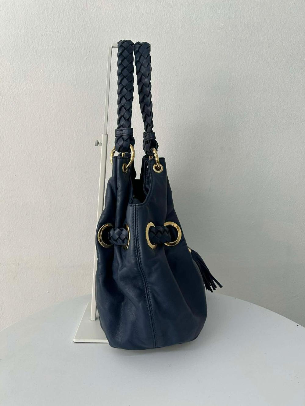 Michael Kors braided leather tassel shoulder bag 6