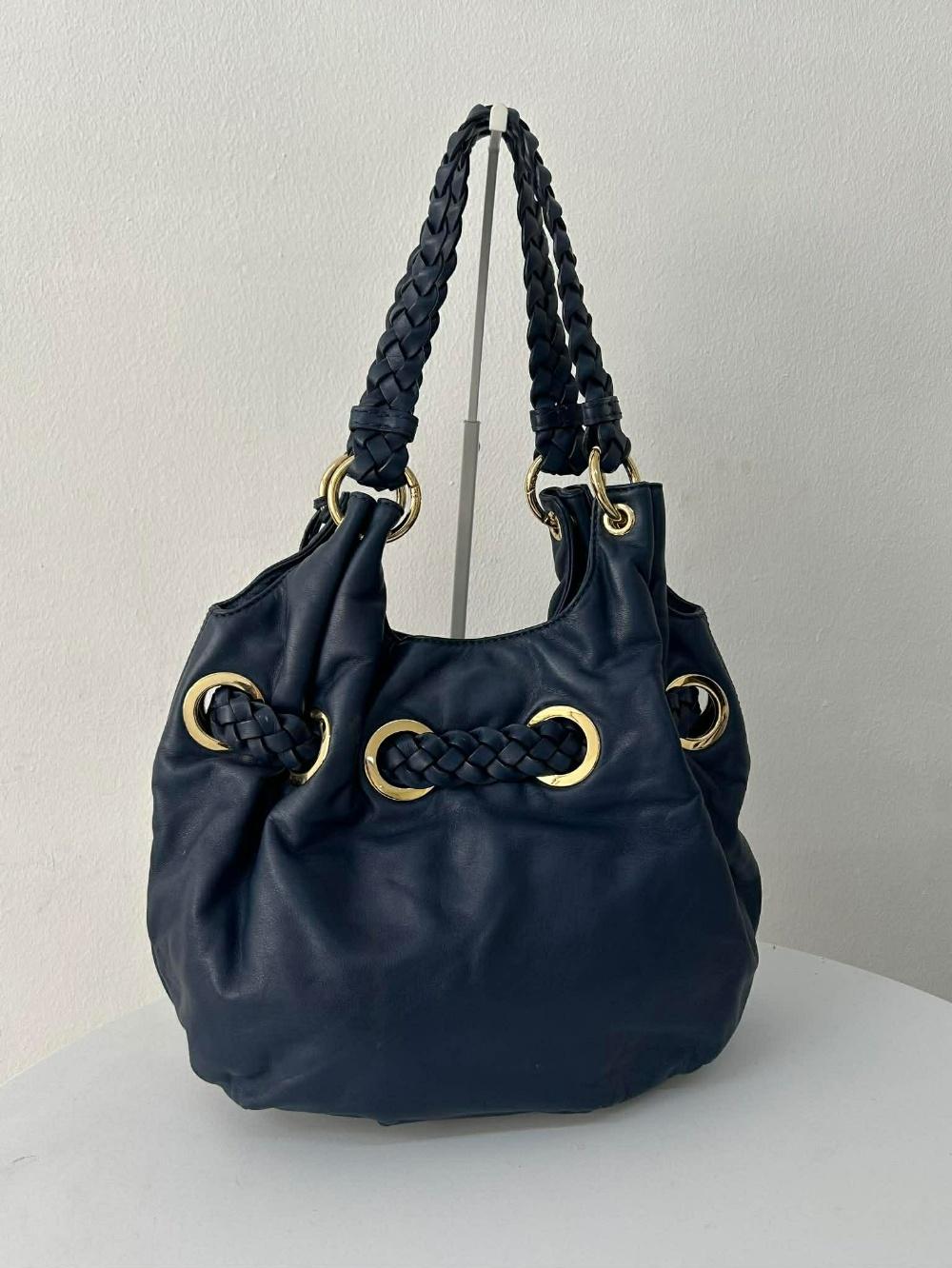Michael Kors braided leather tassel shoulder bag 4