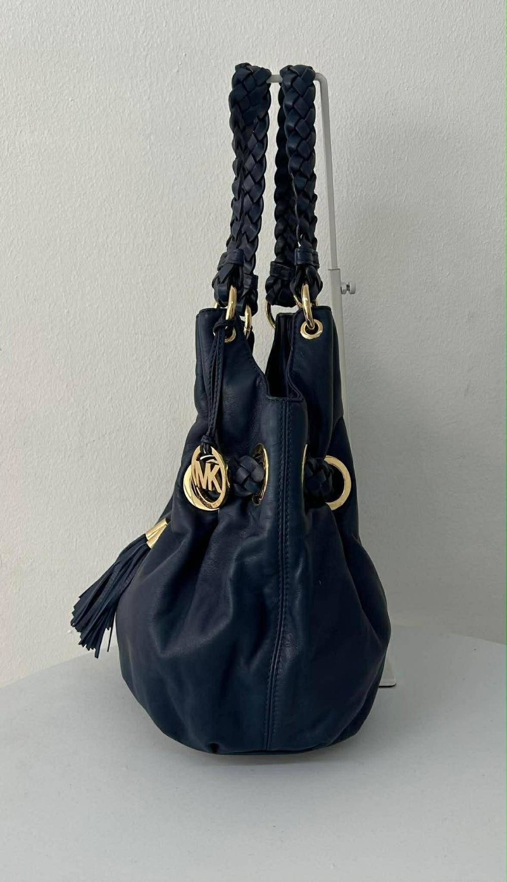 Michael Kors braided leather tassel shoulder bag 5