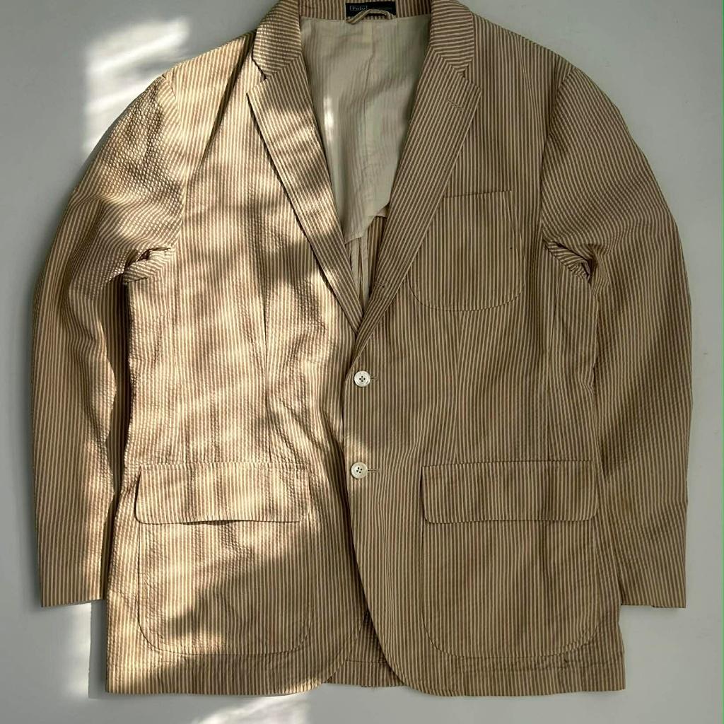 [46] Polo by Ralph Lauren seersucker stripe blazer 2