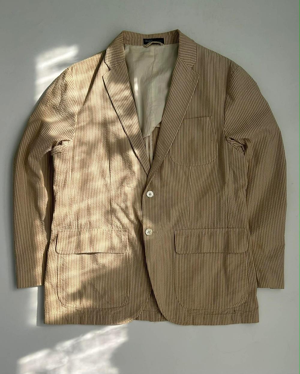 [46] Polo by Ralph Lauren seersucker stripe blazer 4