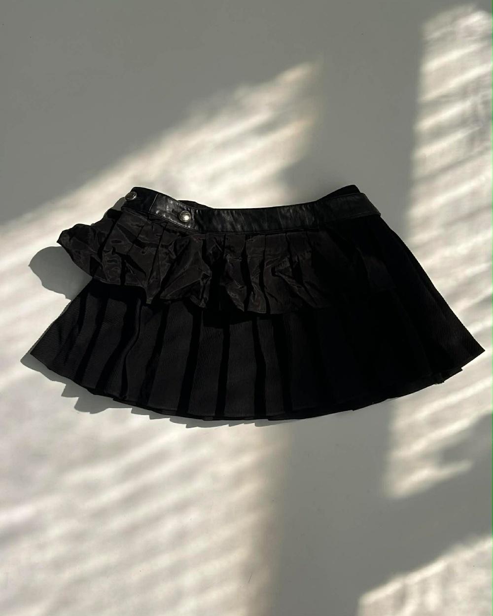 Andersson Bell pleated mini skirt with leather 8