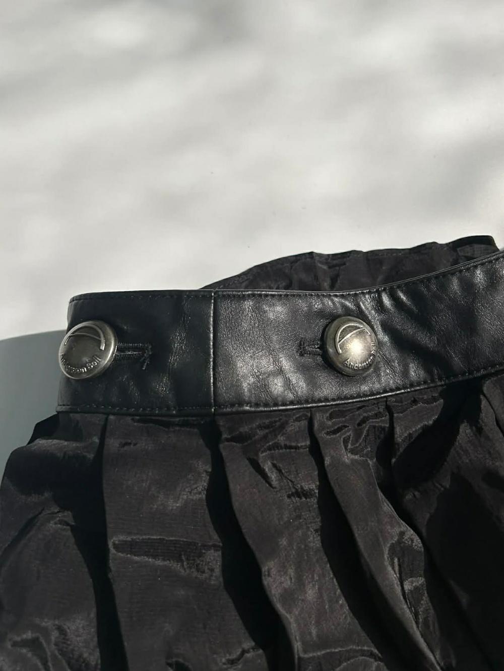 Andersson Bell pleated mini skirt with leather 11
