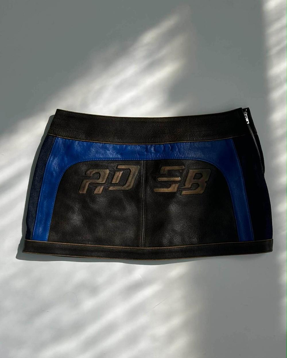 [34] Anderson Bell Combo Racing Cowhide Skirt 3