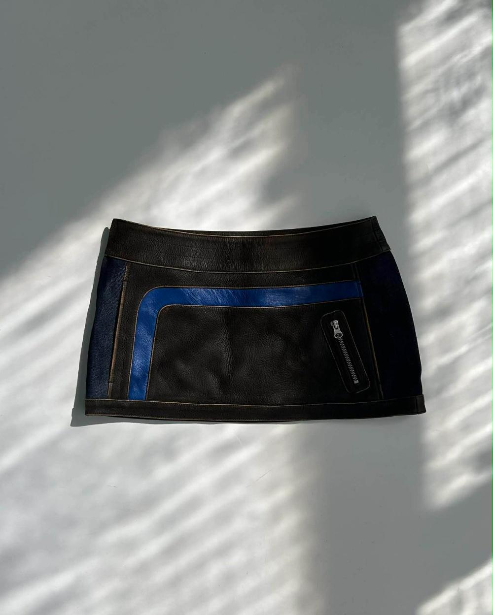 [34] Anderson Bell Combo Racing Cowhide Skirt 4