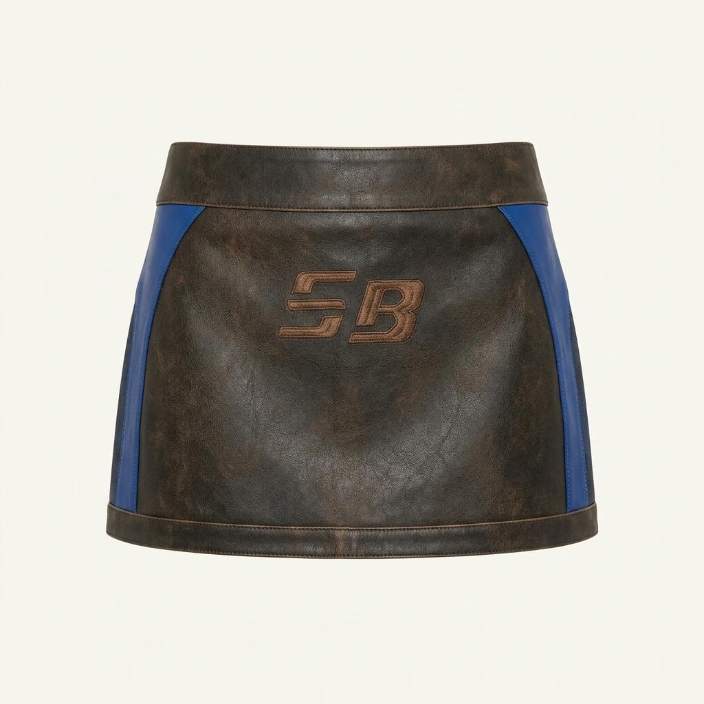 [34] Anderson Bell Combo Racing Cowhide Skirt 1