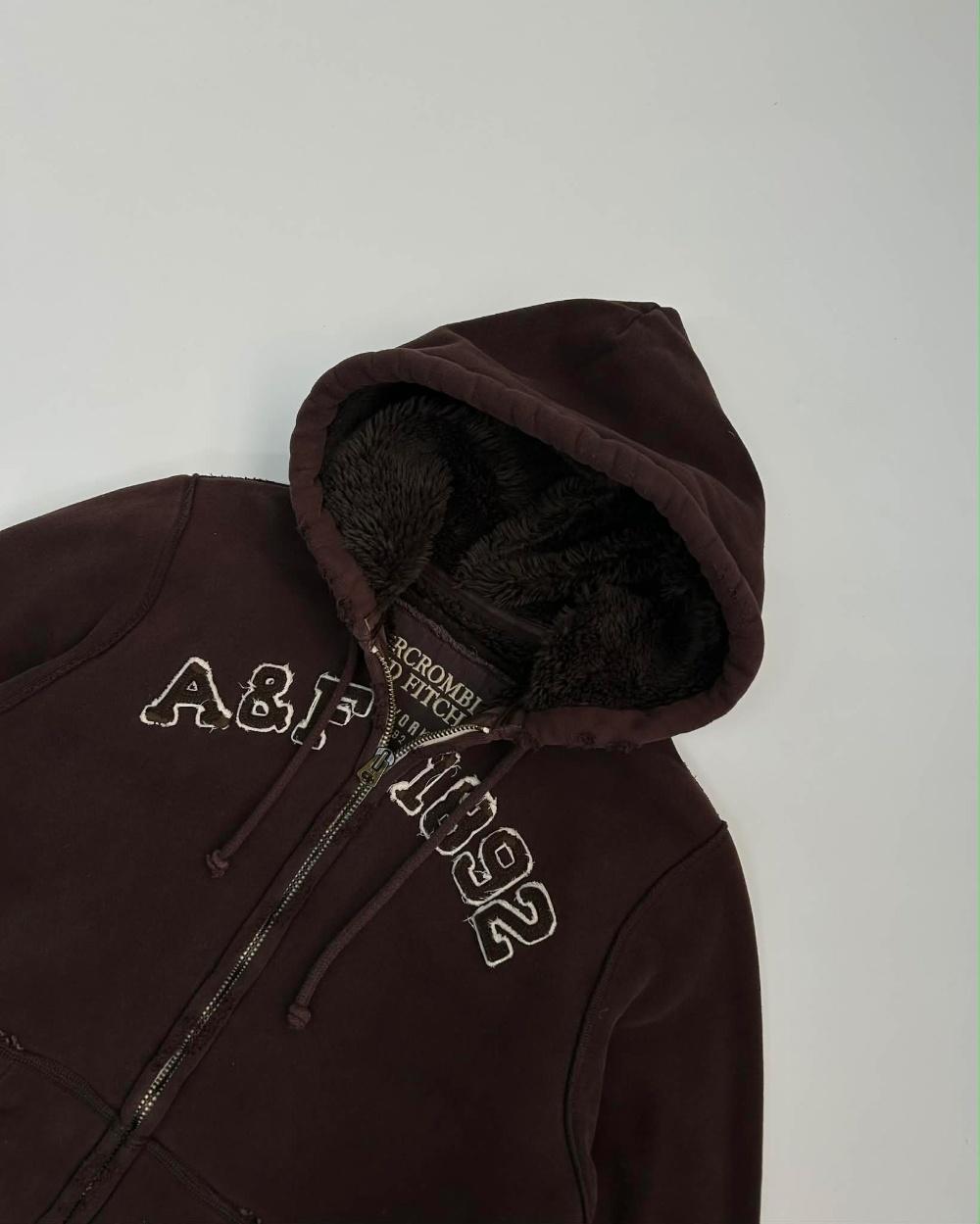 [L] Abercrombie & Fitch ABF 1892 sherpa zip hoodie 8