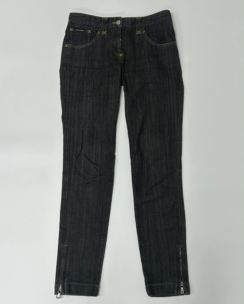 [40] Dolce & Gabbana indigo zip hem denim pants 2