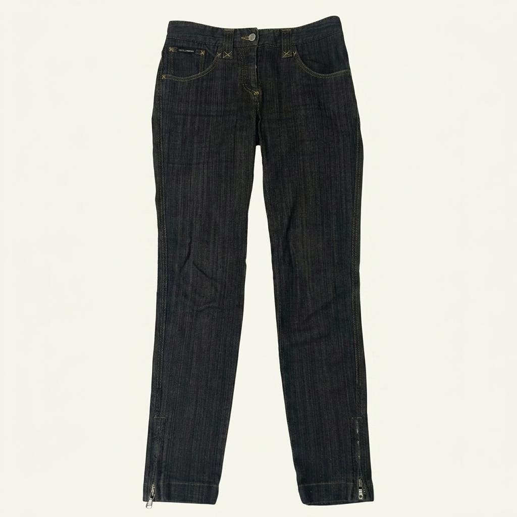 [40] Dolce & Gabbana indigo zip hem denim pants 1
