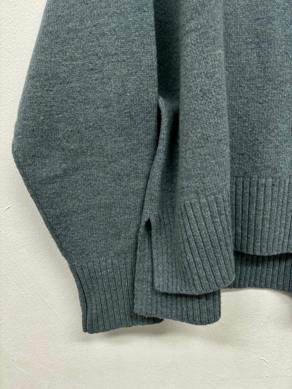 [M] SATUR wool blend collar knit 9