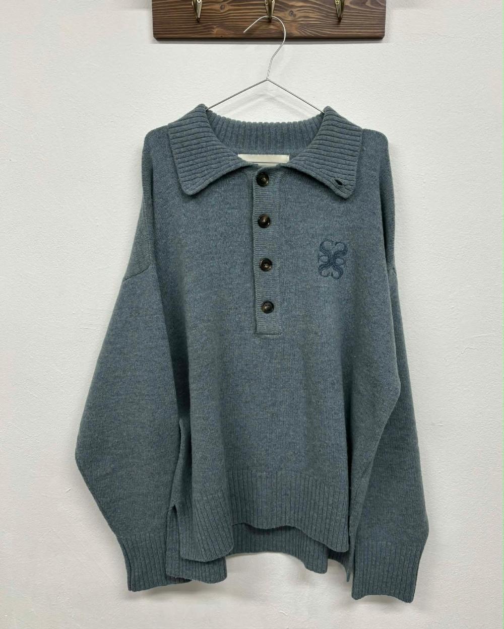 [M] SATUR wool blend collar knit 5