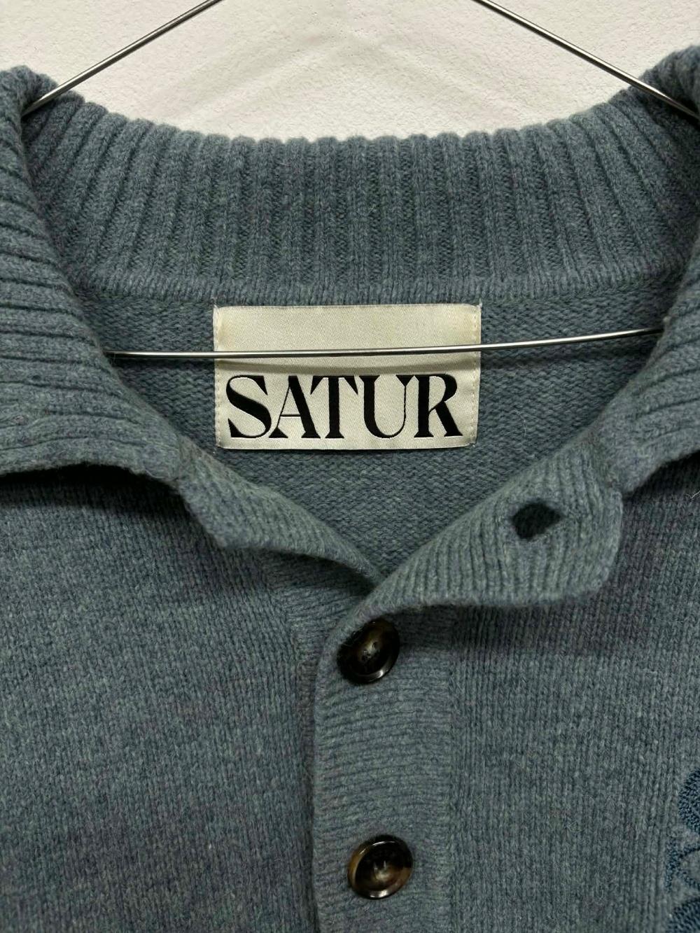 [M] SATUR wool blend collar knit 7