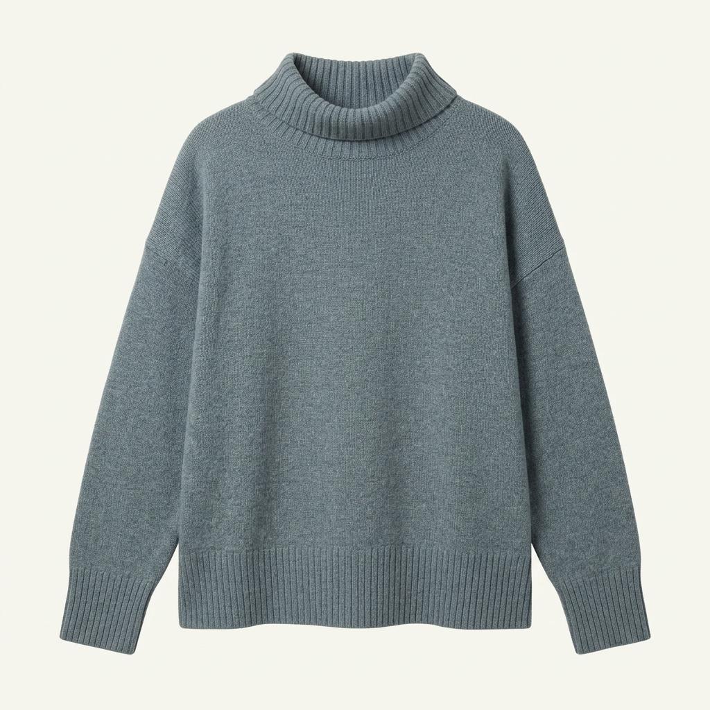 [M] SATUR wool blend collar knit 1