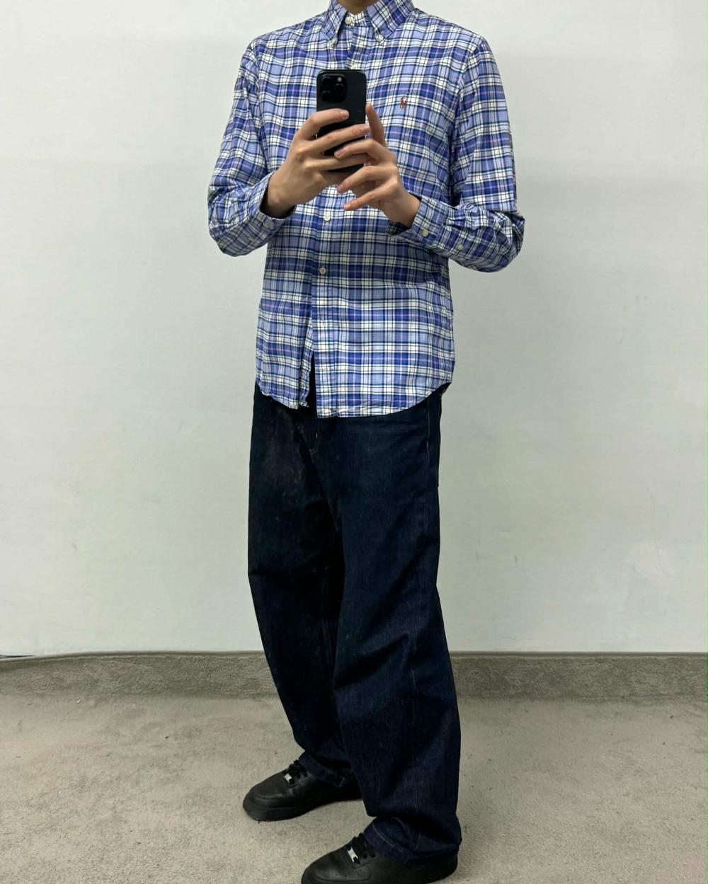 [M] Polo ralph lauren classic fit blue check shirt 3