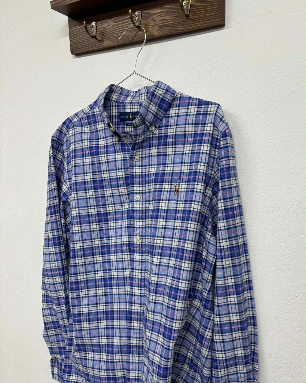 [M] Polo ralph lauren classic fit blue check shirt 9
