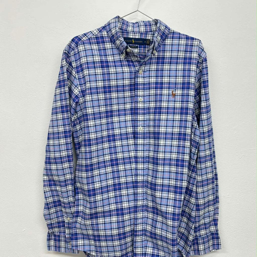 [M] Polo ralph lauren classic fit blue check shirt 2