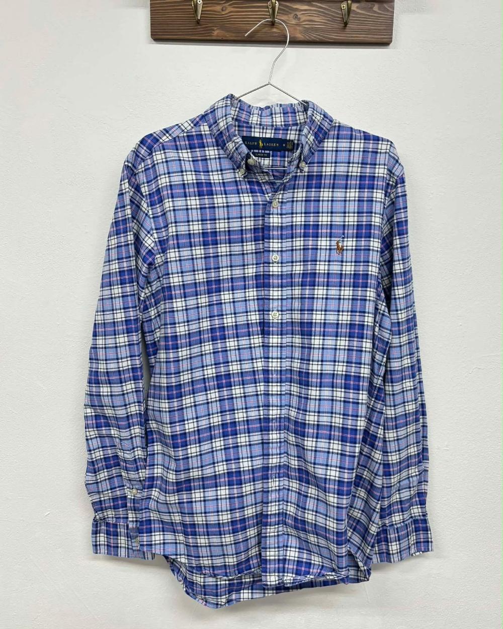 [M] Polo ralph lauren classic fit blue check shirt 4