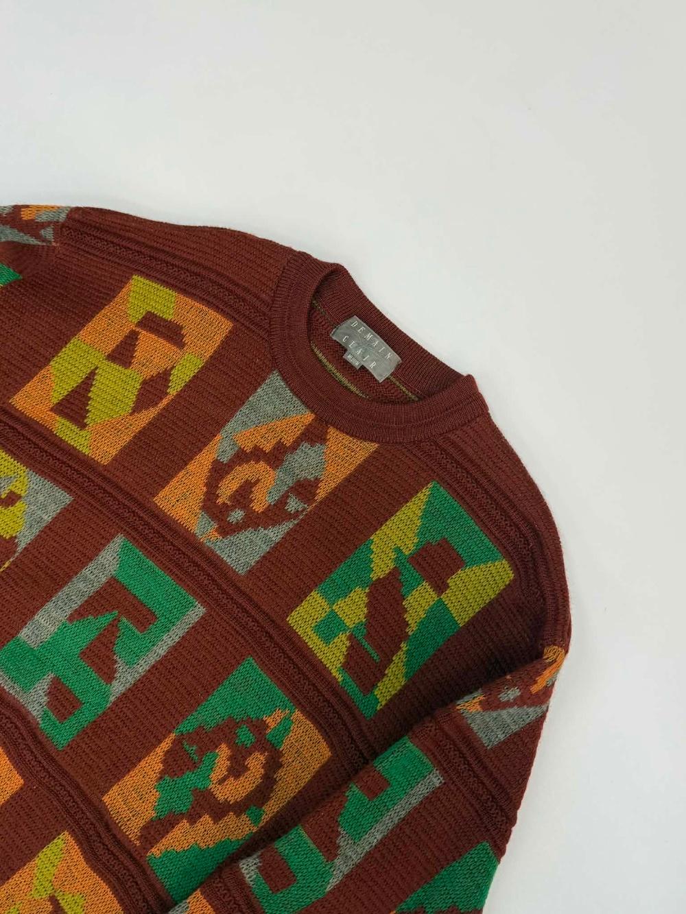 [M] Japanese vintage wool jacquard knit 8