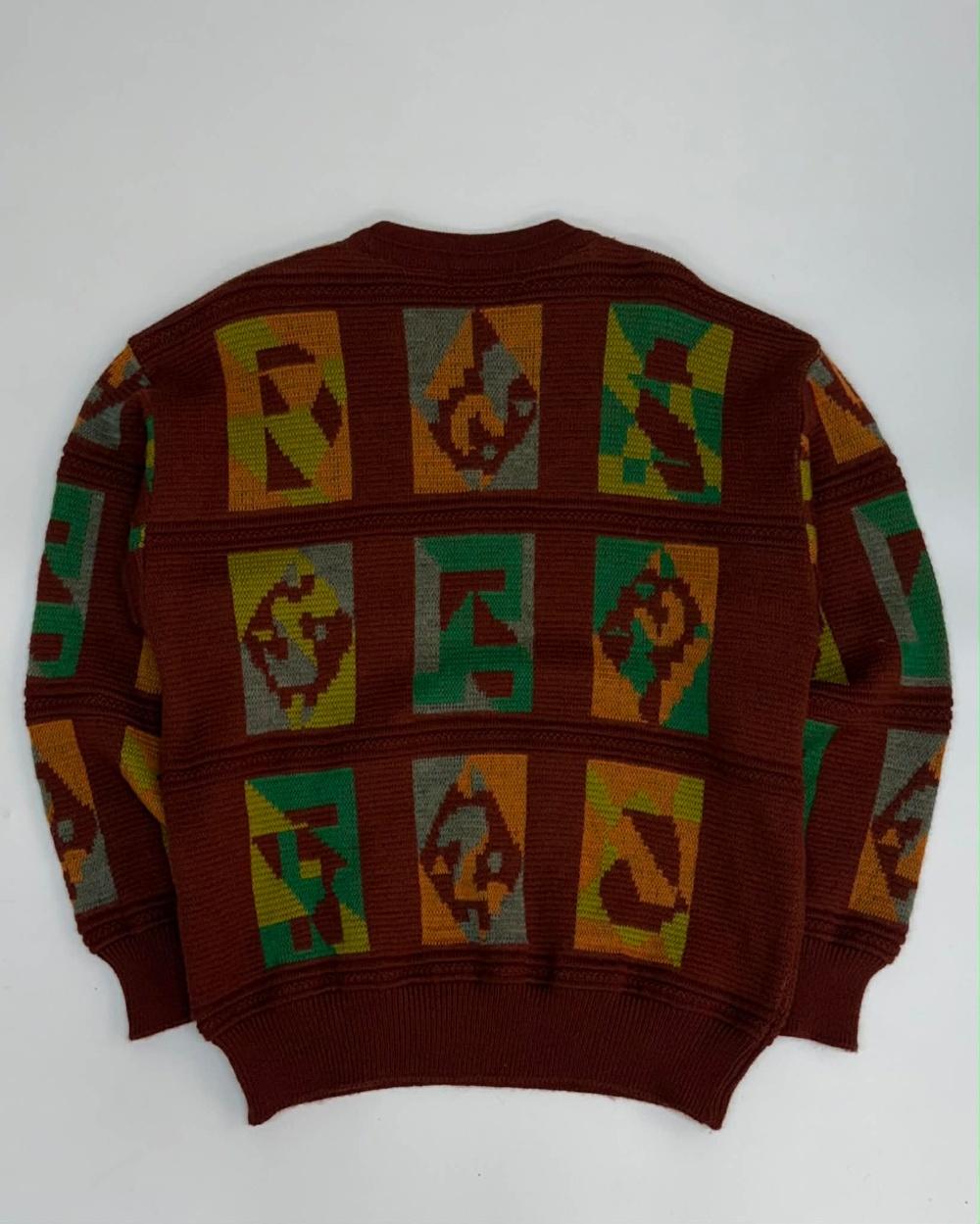 [M] Japanese vintage wool jacquard knit 5