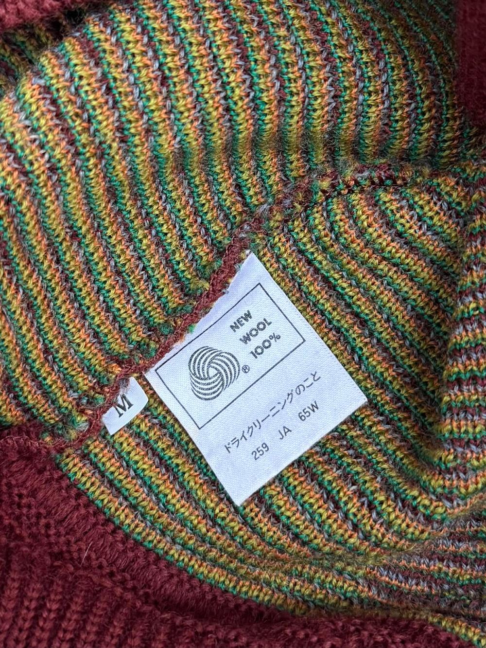 [M] Japanese vintage wool jacquard knit 7