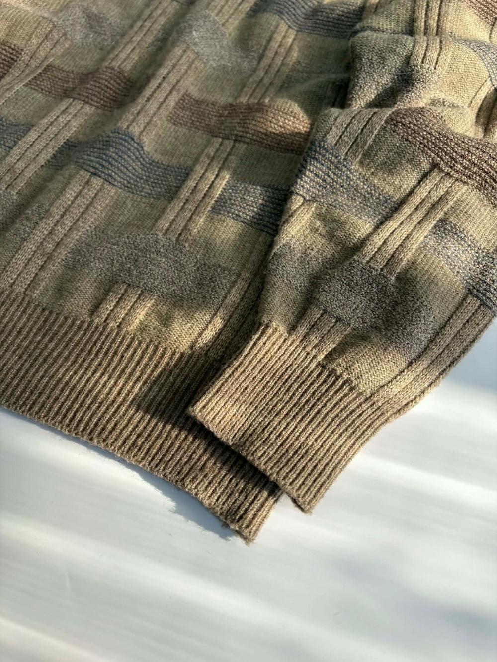 [M] Vulgaris geometric wool blend knit sweater 9