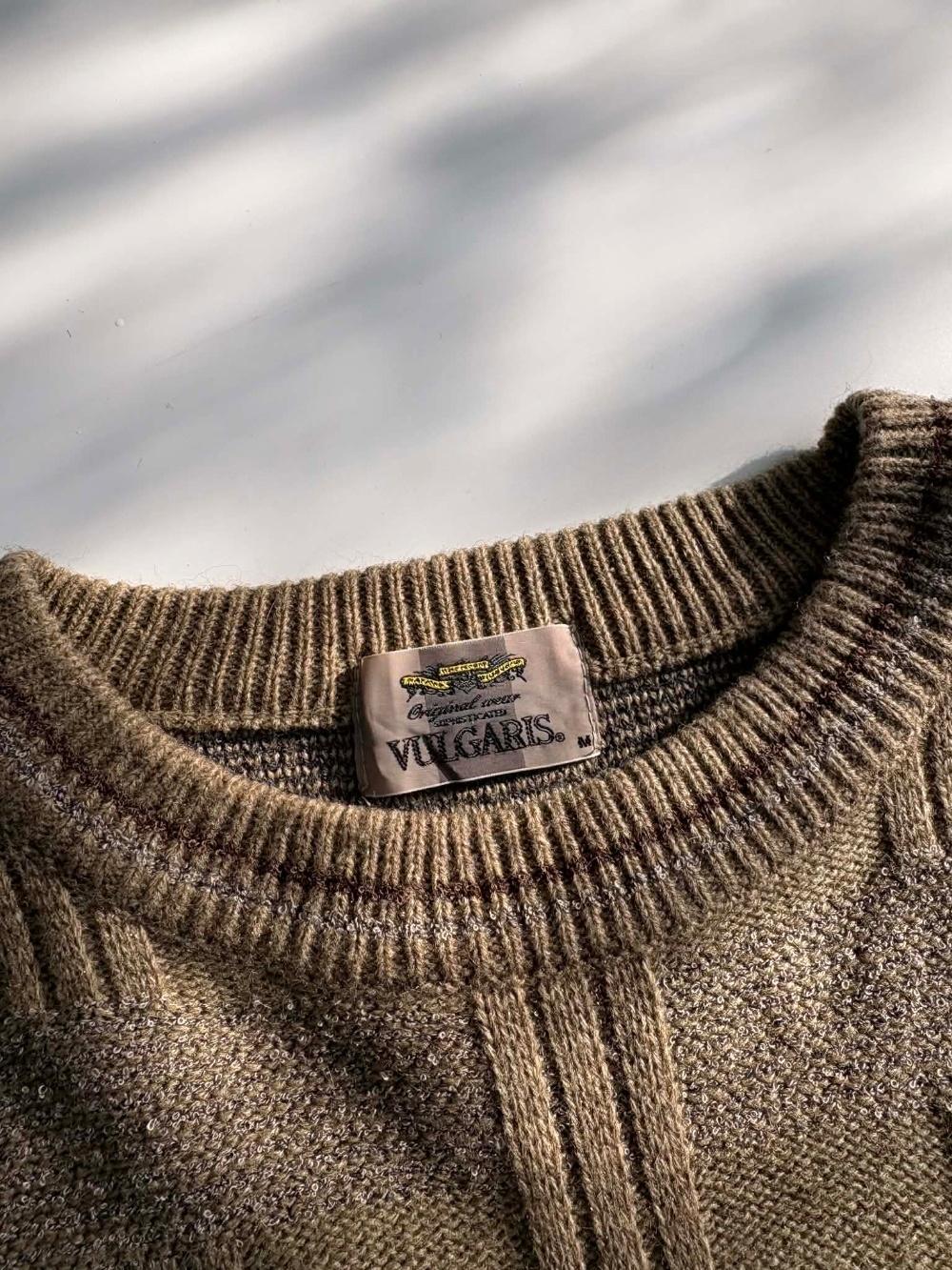 [M] Vulgaris geometric wool blend knit sweater 6