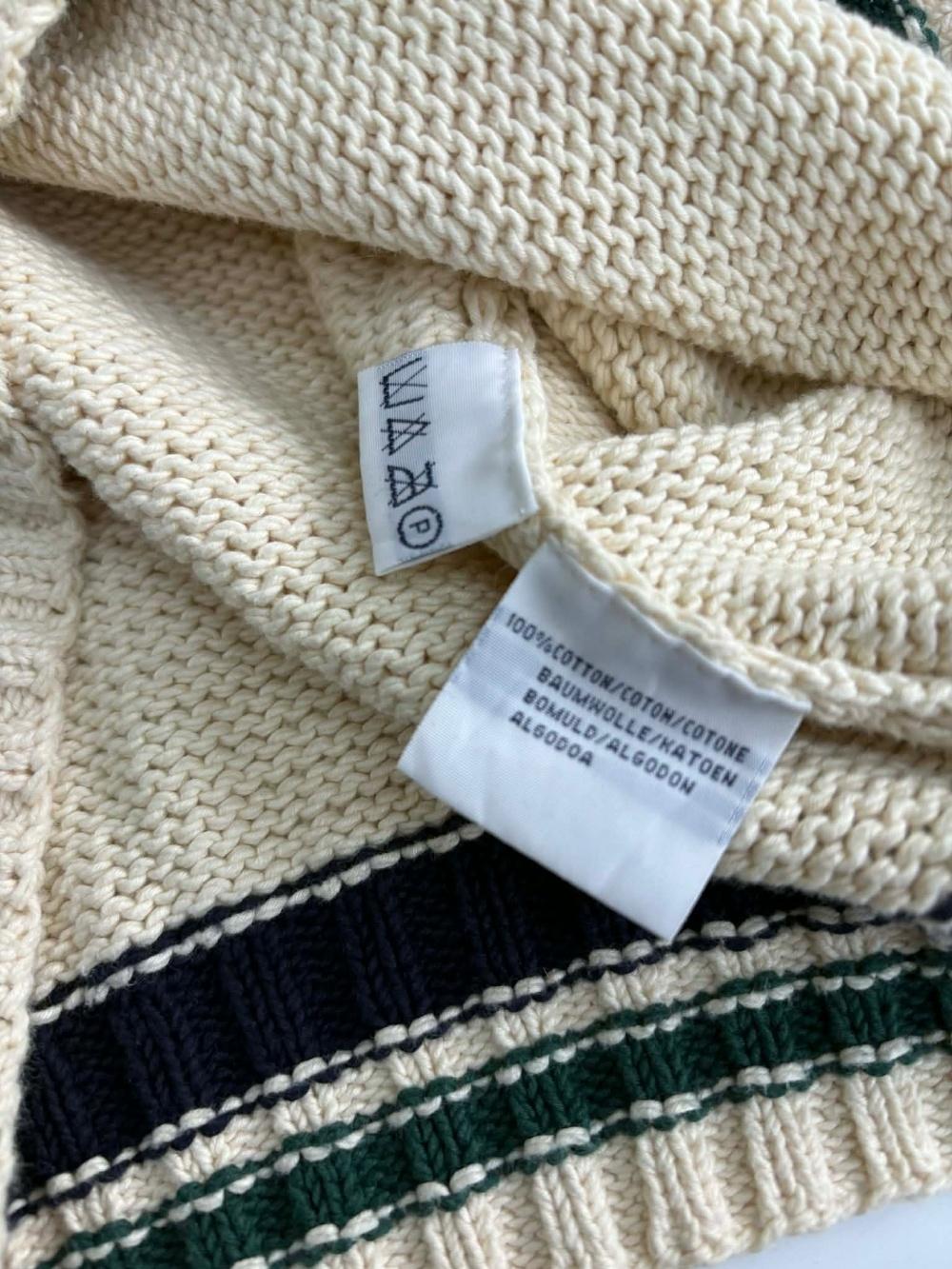[M] Polo Ralph Lauren V-neck cotton knit sweater 7