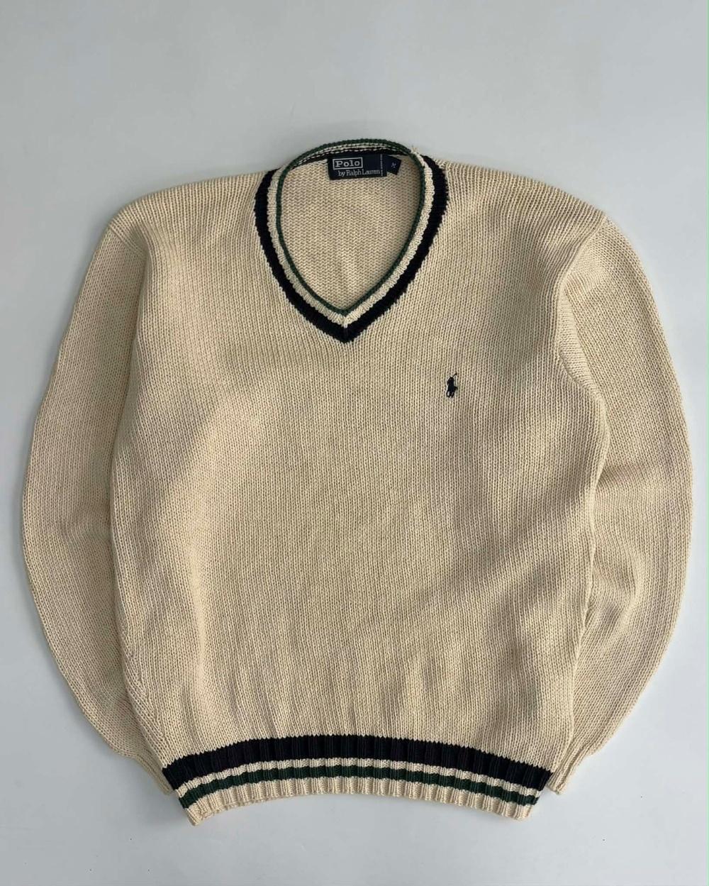 [M] Polo Ralph Lauren V-neck cotton knit sweater 4
