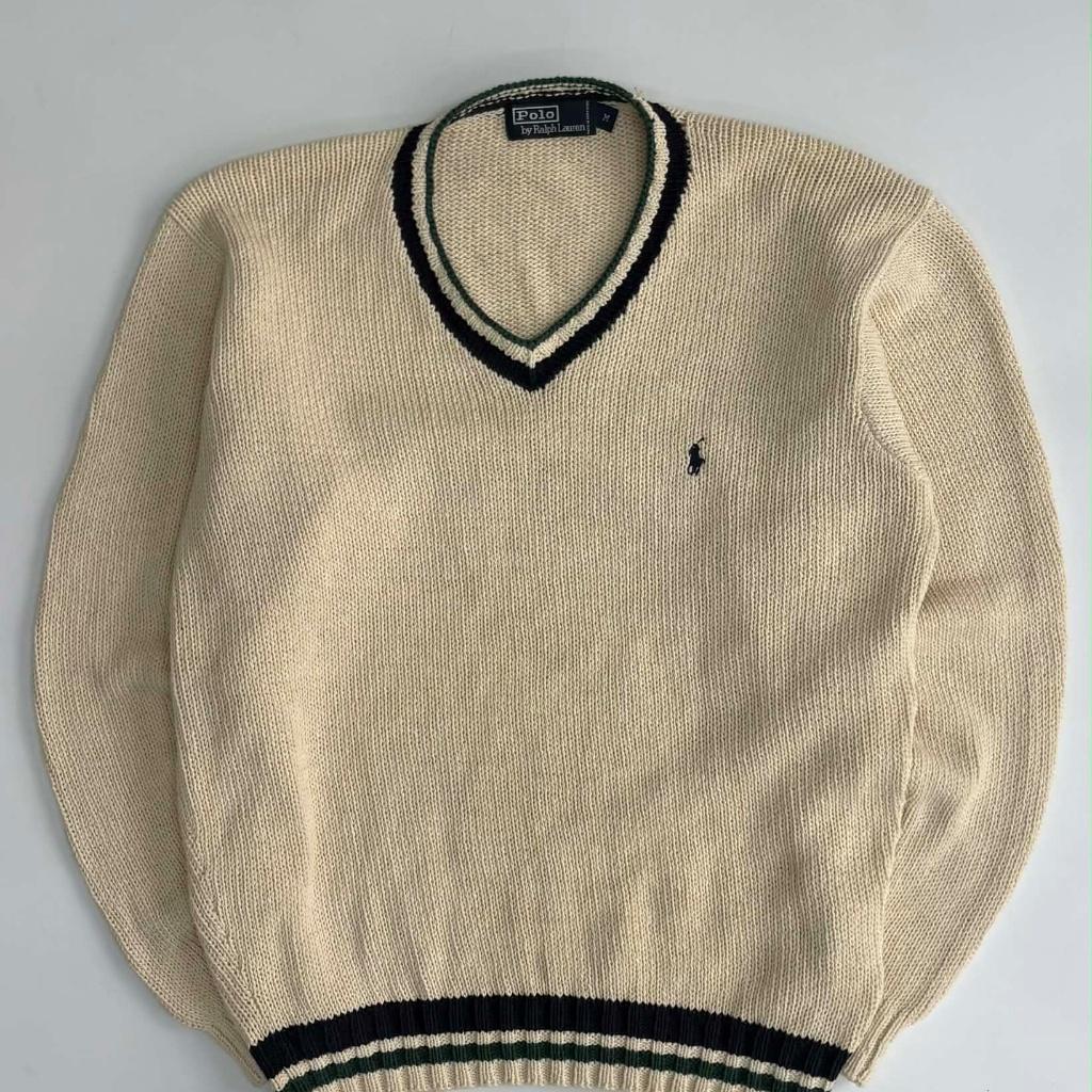 [M] Polo Ralph Lauren V-neck cotton knit sweater 2