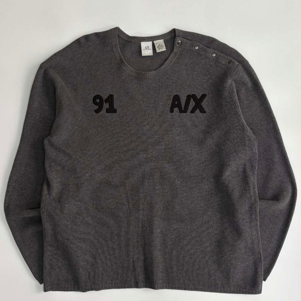 [XL] Armani Exchange A/X 91 logo cotton knit 2