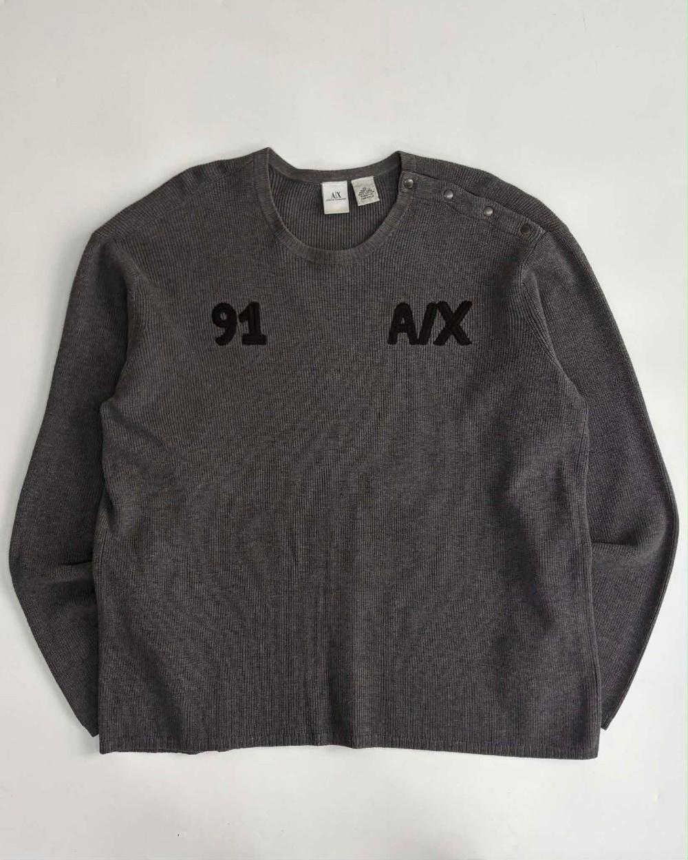 [XL] Armani Exchange A/X 91 logo cotton knit 4