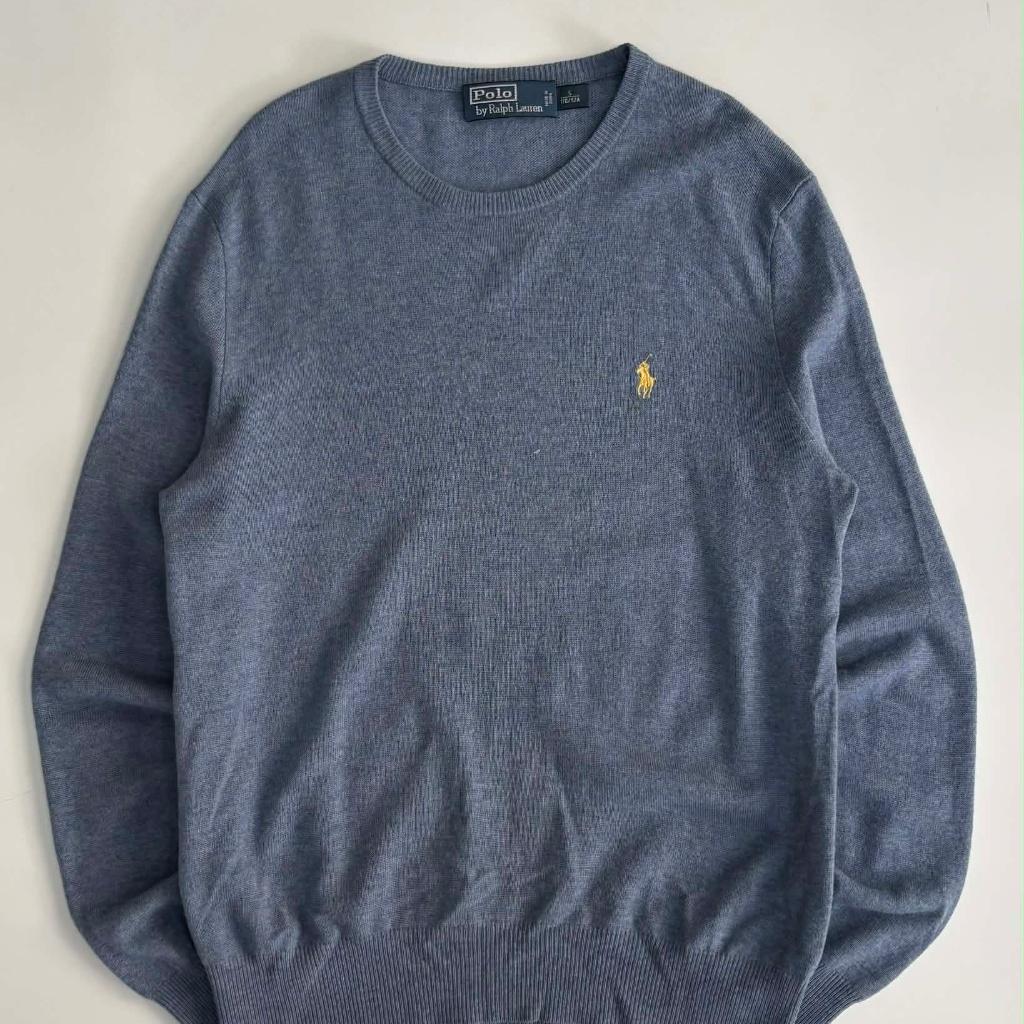 [S] Polo by Ralph Lauren blue cotton crewneck knit 2