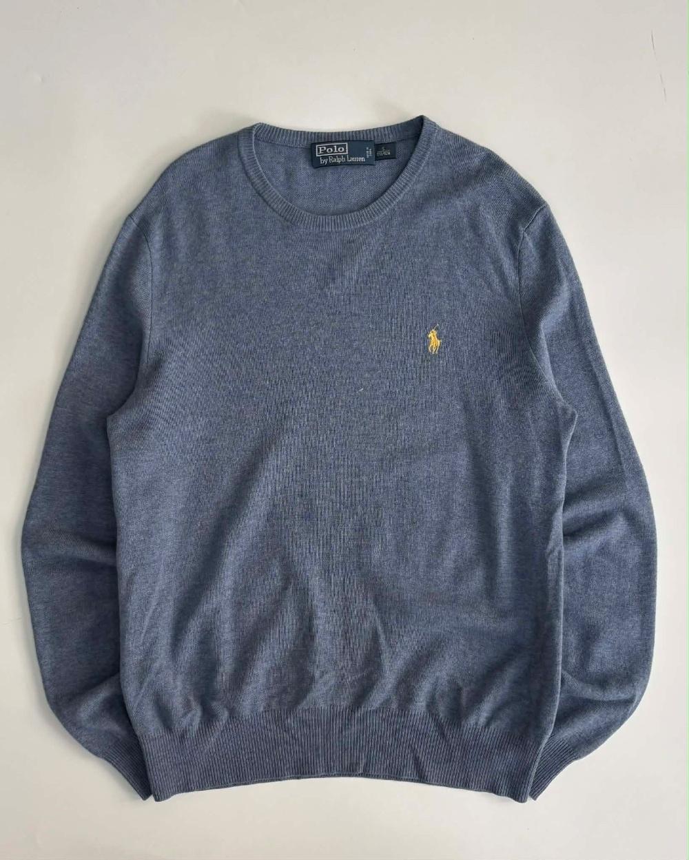 [S] Polo by Ralph Lauren blue cotton crewneck knit 3