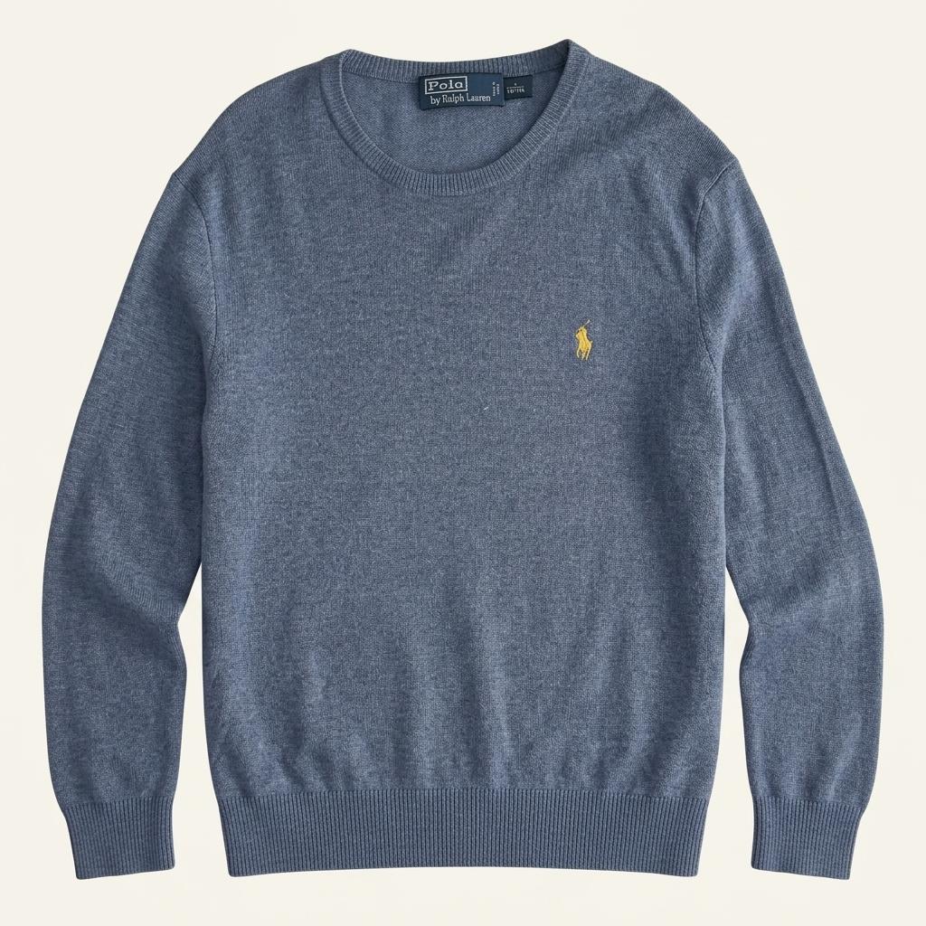 [S] Polo by Ralph Lauren blue cotton crewneck knit 1