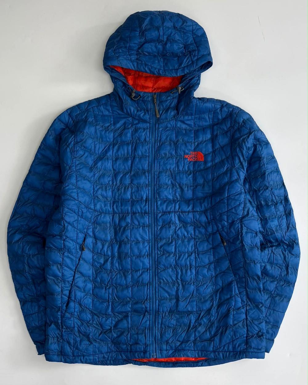 [L] The North Face Blue Lightweight Hooded Padding 2