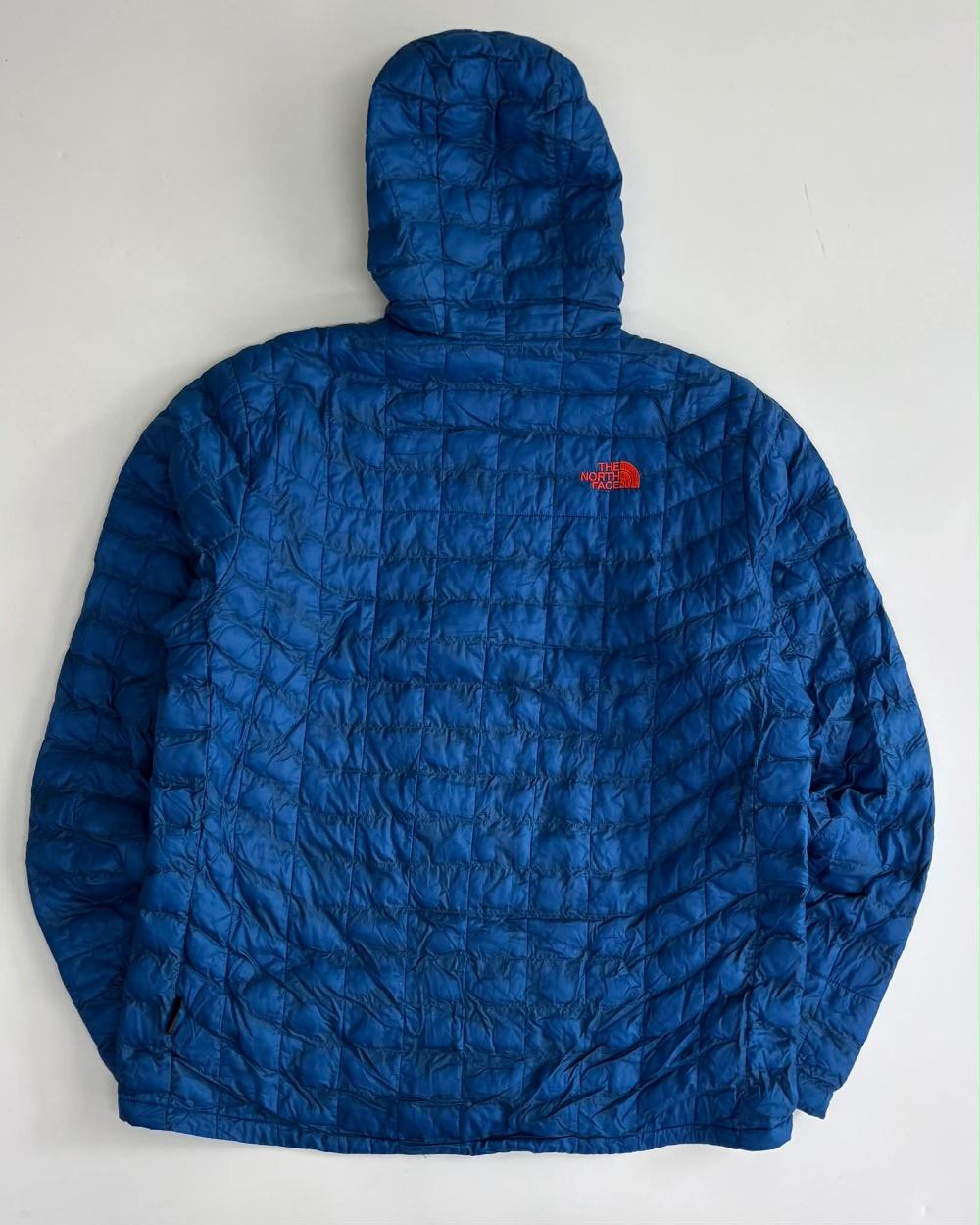 [L] The North Face Blue Lightweight Hooded Padding 3