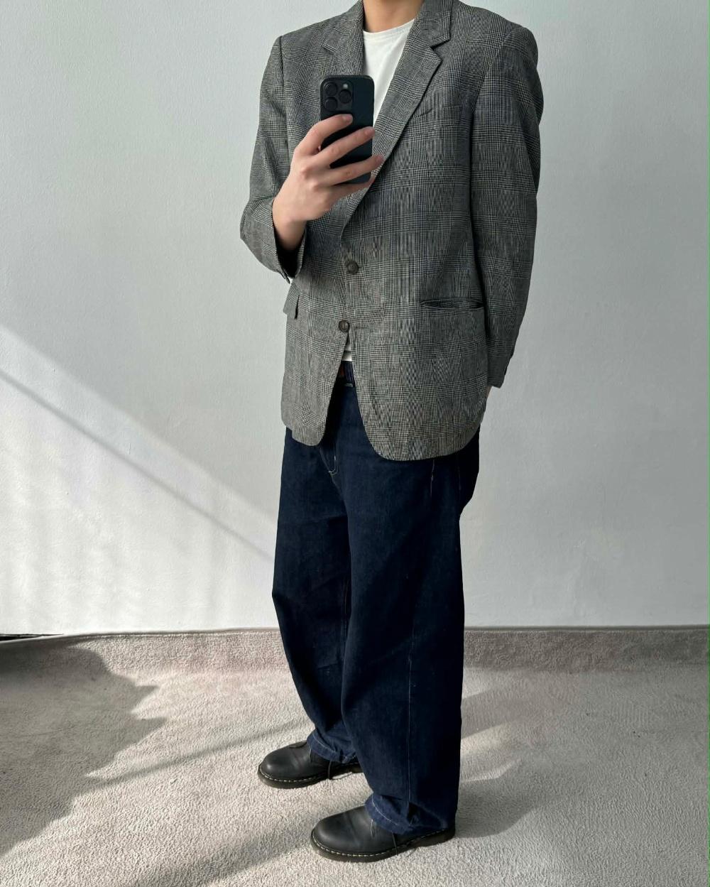 Burberrys Glen Check Pure Wool Blazer 3