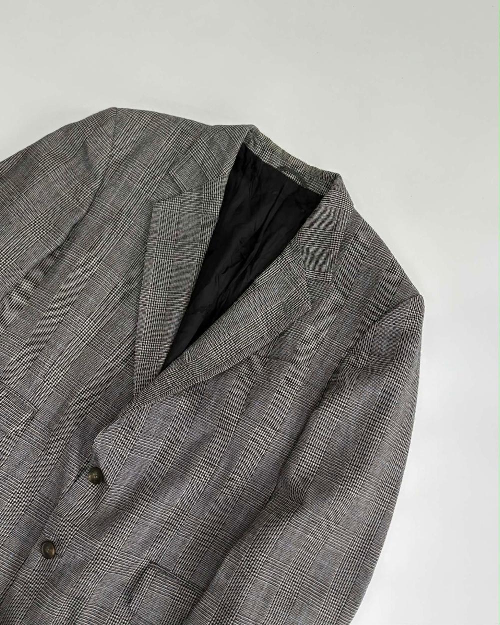 Burberrys Glen Check Pure Wool Blazer 10